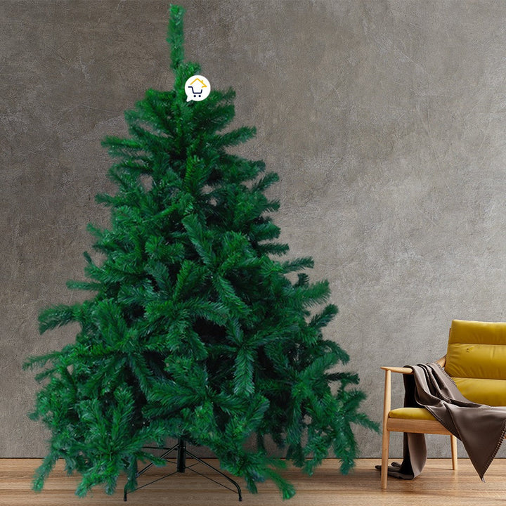 Árbol Navidad Singapur Tupido 2.10m 1.060 Ramas + Estrella + Luces + Bolas De Regalo SIN210