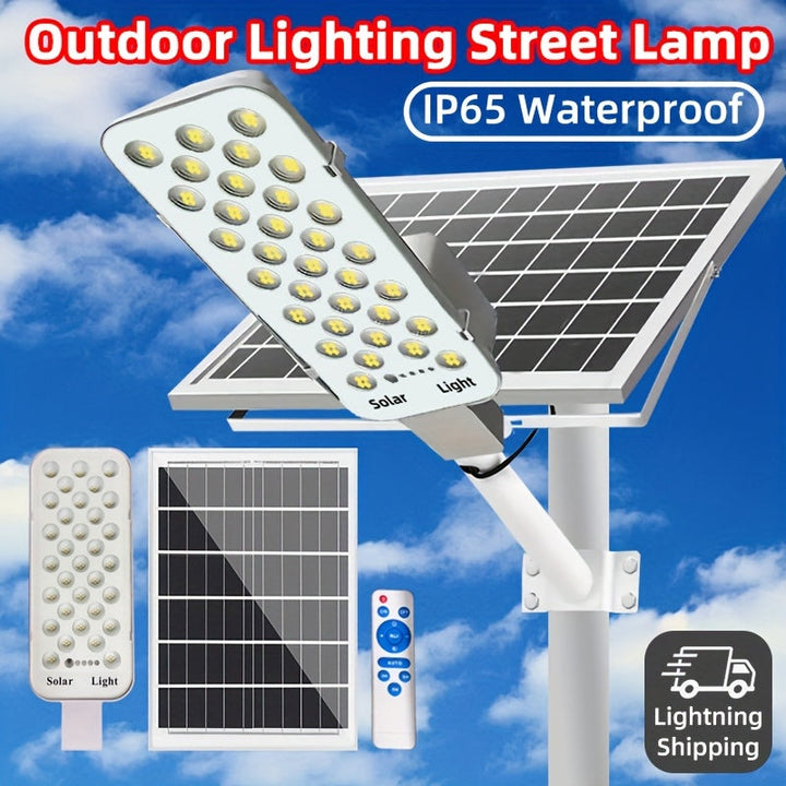 Luces de calle solares LED, luces de patio al aire libre de 6000Mah, y ahorro de energía, impermeables y duraderas, adecuadas para estacionamientos comerciales, canchas de baloncesto escolares y calles, fáciles de instalar, con luces de pared solares con