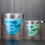 Copa Calavera Vidrio 3D 25Ml Copa Decoración Calaca Cerveza Whisky VC3D25M