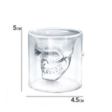 Copa Calavera Vidrio 3D 25Ml Copa Decoración Calaca Cerveza Whisky VC3D25M
