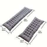 1 cojín negro para silla reclinable, tela de poliéster suave con acabado cepillado, relleno grueso de PP, transpirable y cómodo para sentarse por mucho tiempo, tamaño L (silla no incluida), almohadilla portátil para silla, funda mullida, material transpi