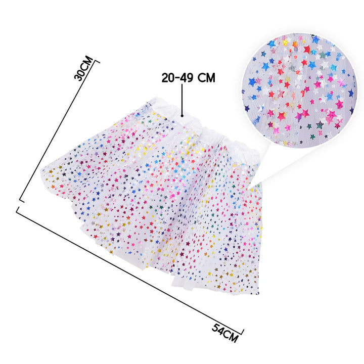 Tutú Estrellas Niñas Colores Falda Ballet Disfraz OF359