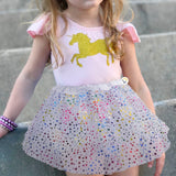 Tutú Estrellas Niñas Colores Falda Ballet Disfraz OF359