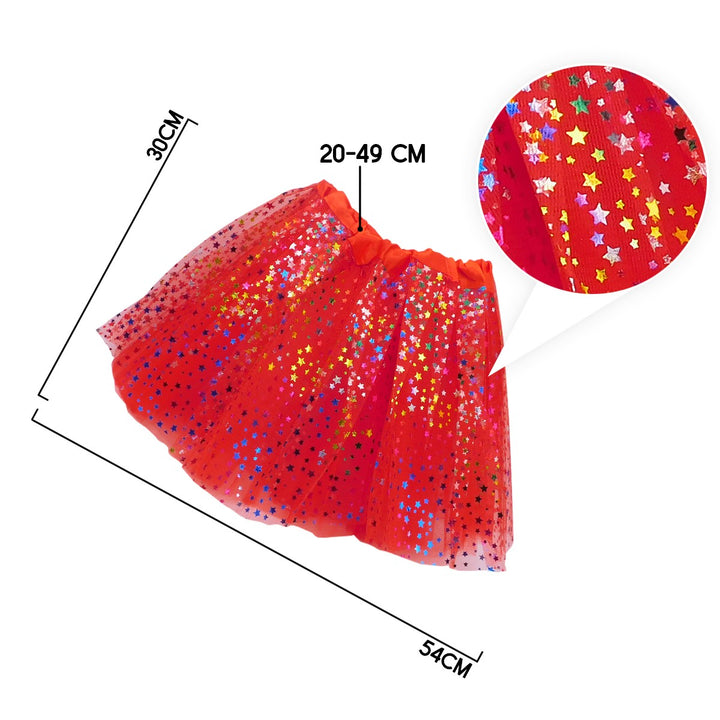Tutú Estrellas Niñas Colores Falda Ballet Disfraz OF359