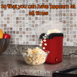 Tamaño compacto, enchufe de EE. UU. Hacedor de palomitas de maíz - 110V-130V Uso en el hogar, tamaño compacto, conveniencia de aire caliente, material PP, no requiere batería