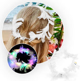 Corona Plumas Aureola Ángel Halo Luz Led Disfraz TRS183