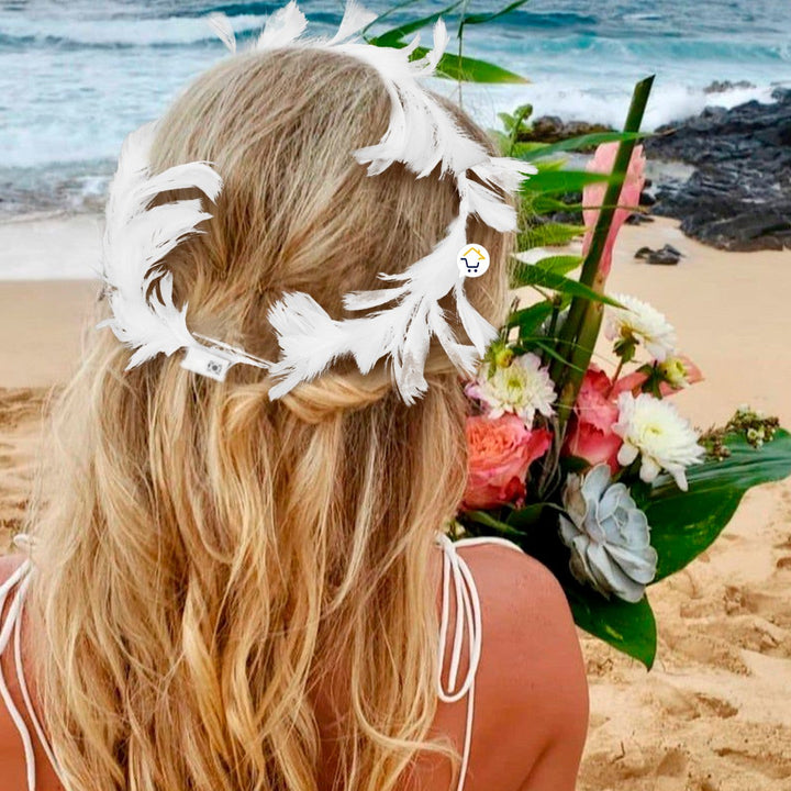 Corona Plumas Aureola Ángel Halo Luz Led Disfraz TRS183