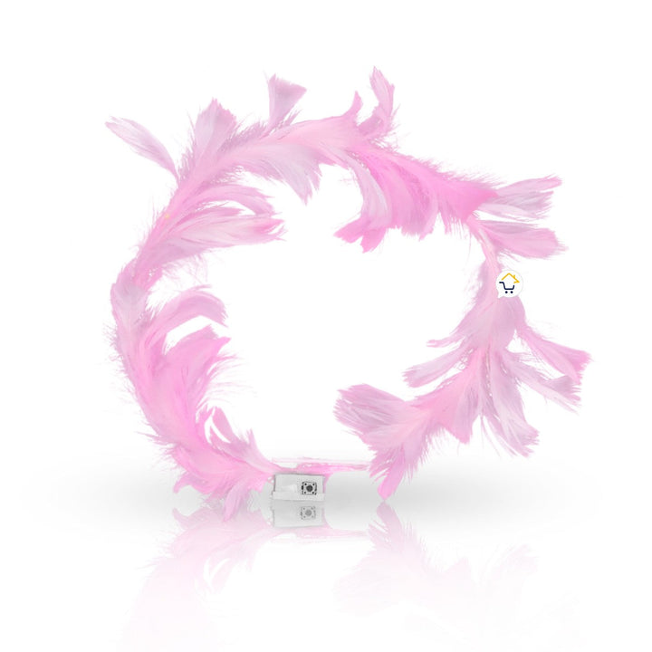 Corona Plumas Aureola Ángel Halo Luz Led Disfraz TRS183