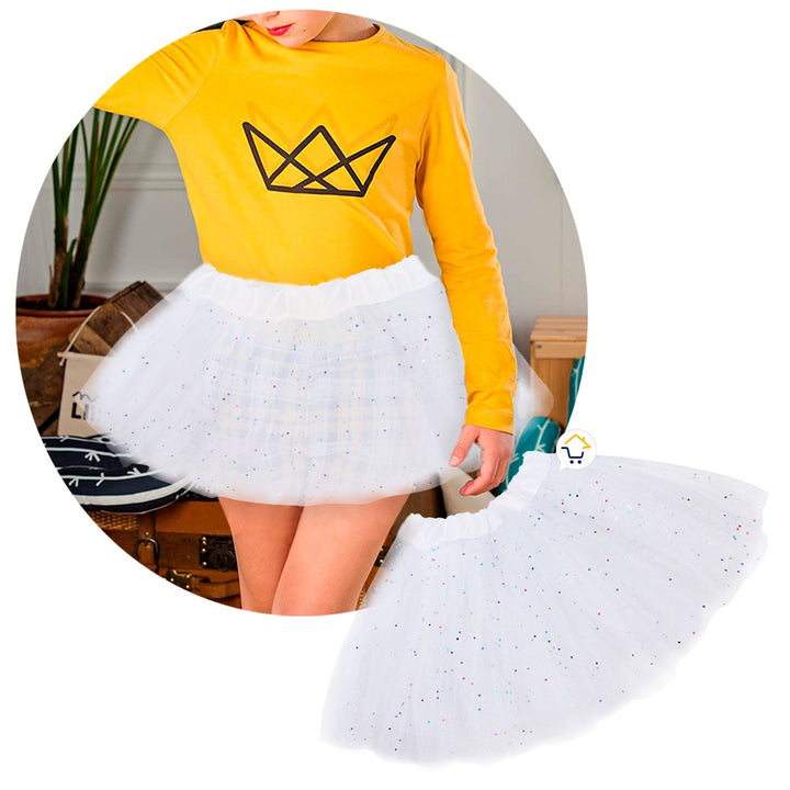 Tutú Confetti Niñas Colores Falda Ballet Disfraz TUCO01