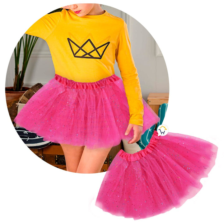 Tutú Confetti Niñas Colores Falda Ballet Disfraz TUCO01