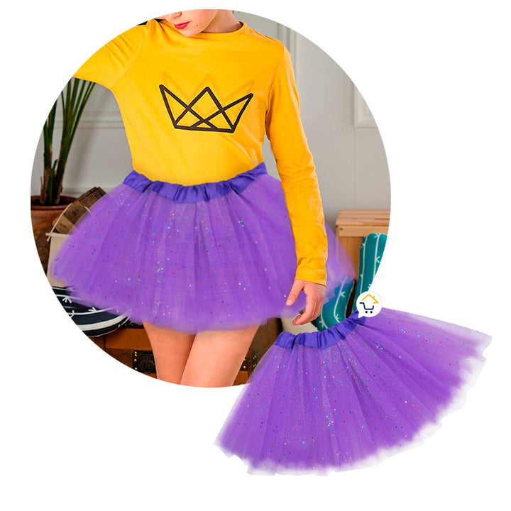 Tutú Confetti Niñas Colores Falda Ballet Disfraz TUCO01