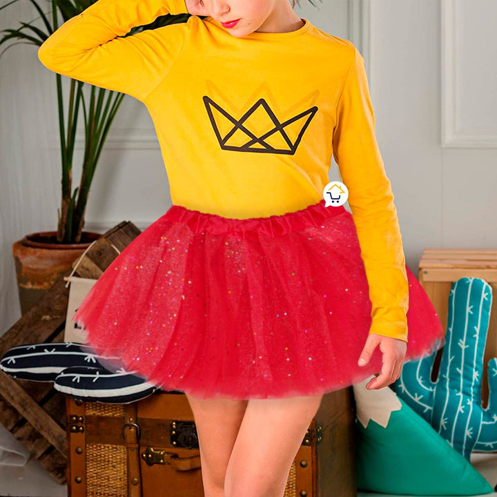 Tutú Confetti Niñas Colores Falda Ballet Disfraz TUCO01