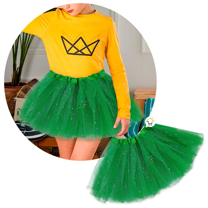 Tutú Confetti Niñas Colores Falda Ballet Disfraz TUCO01