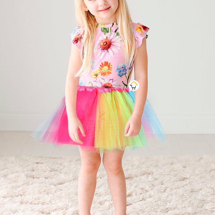 Tutú Arcoíris Niñas Colores Falda Ballet Disfraz AF416