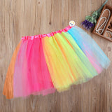 Tutú Arcoíris Niñas Colores Falda Ballet Disfraz AF416