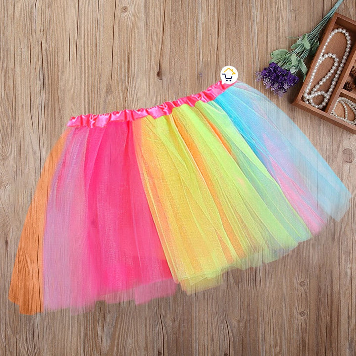 Tutú Arcoíris Niñas Colores Falda Ballet Disfraz AF416