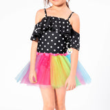 Tutú Arcoíris Niñas Colores Falda Ballet Disfraz AF416