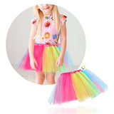 Tutú Arcoíris Niñas Colores Falda Ballet Disfraz AF416