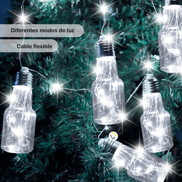 Guirnalda Luces Micro Led Botellas x10 Navidad 3.3M 1647