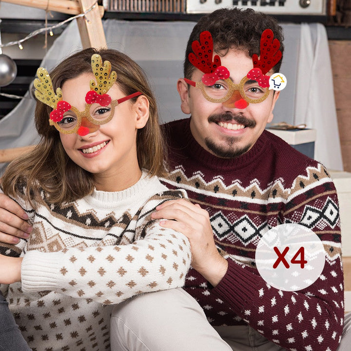 Gafas Navideñas Reno X4 Decorativas MJ010
