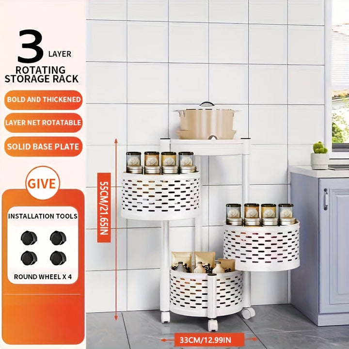 1 pieza de 3/4/5 niveles de carrito de almacenamiento rodante - Estructura de metal duradera con 3-6 cestas de plástico, organizador portátil blanco y negro para cocina, baño, despensa - Unidad de estantería móvil que ahorra espacio, almacenamiento de de