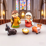 Juego de figuras religiosas del nacimiento de Jesús, set de pesebre de la Virgen María, figuras en resina