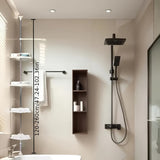 Estante de Esquina Ajustable de Acero Inoxidable para Ducha con Cestas de Almacenamiento de 4 Niveles - Instalación Sin Taladro, Acabado Pulido