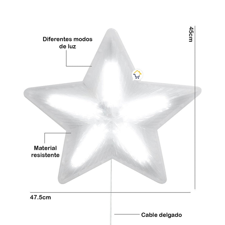Estrella Luz LED Grande Ventana Puerta Navidad 2291B