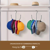 1pc Soporte de sombrero de acero inoxidable duradero - Organizador de sombreros colgantes multifuncional, Diseño ahorrador de espacio, Sostiene 20+ gorras de béisbol, Fácil instalación para armario y puerta