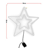 Estrella Luz Neón 5 Puntas Ventana Puerta Navidad 2202