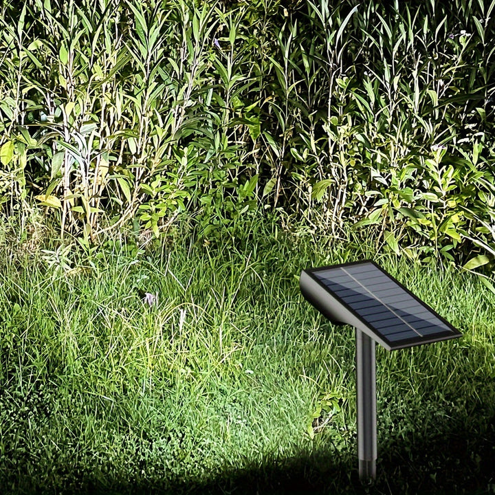 1 lámpara solar exterior con 9 LED para jardín y paisaje, 5 modos de iluminación automática encendido/apagado, resistente al agua IP65 para patios, árboles y terrazas