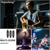Sistema de Micrófono Inalámbrico DEPUSHENG, Transmisor y Receptor XLR Inalámbricos para Micrófono Dinámico, Mezclador de Audio, Sistema de PA