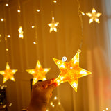 Luces Led Estrella X272 LED Cortina Luces 6m Navidad Cálida H1801TCCA