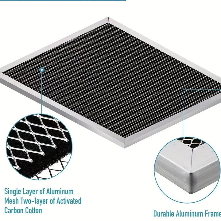 3pcs Filtros para Campana Extractora B-Roan 26.67x22.23cm - Combinación de Malla de Aluminio y Carbón para Ventiladores de Cocina, Reemplaza 6105c 97007697