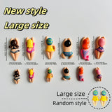 6 Piezas de Imanes Grandes para Nevera con Diseño de Mujer Nadando, Decoración Magnética para Lavavajillas, Adhesivos Lindos de Playa y Verano, Accesorios para Cocina y Pizarra Blanca, Decoración del Hogar, Pegatinas Yongcheng