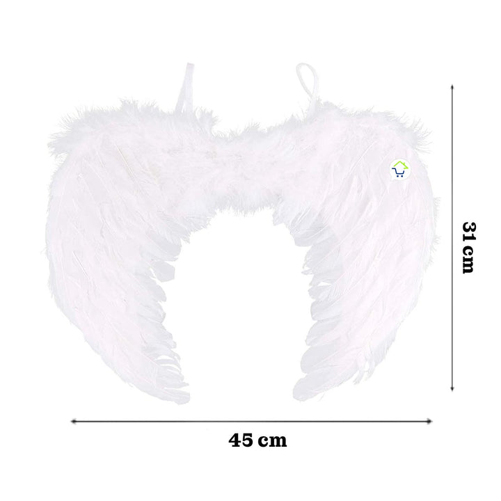 Alas Ángel Pequeñas Blancas Plumas Realistas Disfraz Halloween AF-481