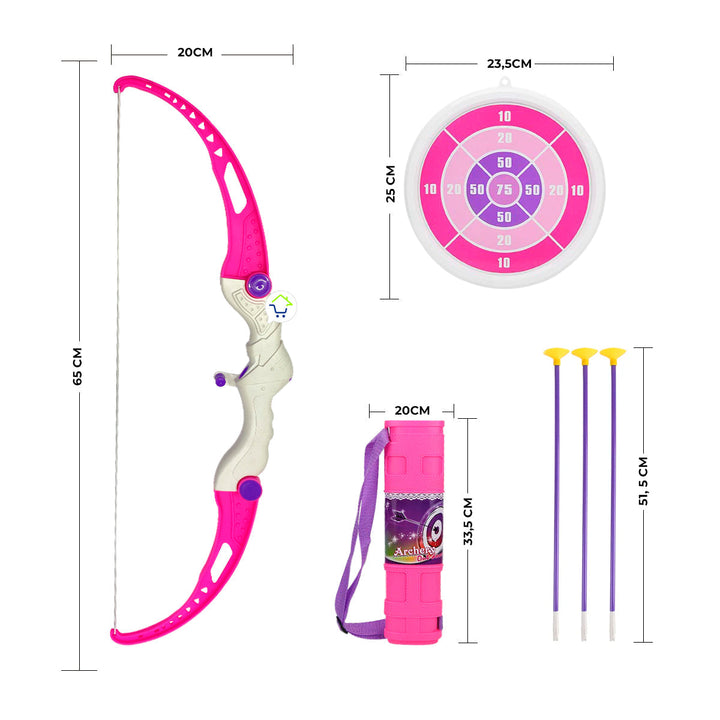 Set De Tiro Al Blanco Arco + Flechas + Diana Juego Infantil 920C