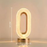 Lámpara Táctil Cristal Circular Recargable 3 Modos de Luz 427-2