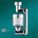 Filtra Agua de Grifo Ajustable con Doble Modo y Dispensador de Burbujas - Sistema Montado en Plástico que Elimina Cloro, Olores e Impurezas para Mejorar el Sabor y Calidad del Agua, Ideal para Fregaderos, Accesorio Moderno para Cocinas, Diseño Compacto