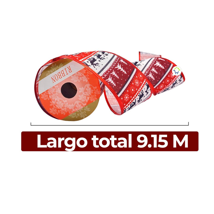 Cintas Decorativa Navideña Figuras x4 Rollos 9.15M CH23-2F