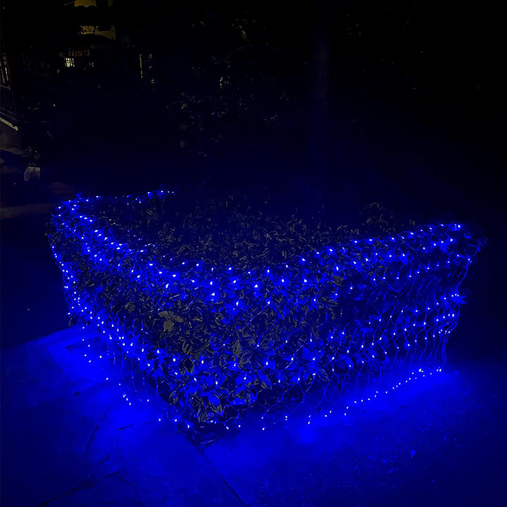 Luces Malla LED 480 Luces 4x1 M Luz Navidad Azul Cable Transparente LEDN480L