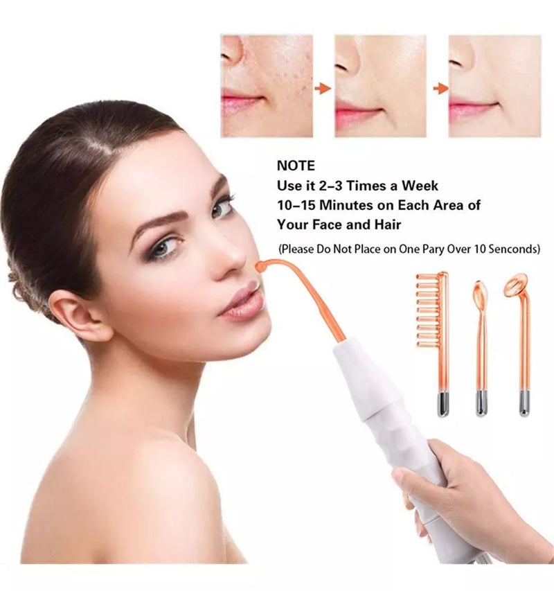 Alta Frecuencia Portatil Facial Y Corporal 4 Electrodos