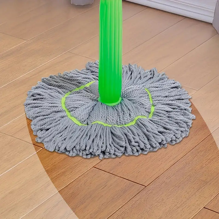 2 en 1 Mopa Giratoria - Secado Rápido y Sin Manos, Cubo de Doble Uso con Diseño Ahorrador de Espacio para Baño, Cocina, Sala o Dormitorio - Ideal para Suelos de Madera, Azulejos y Alfombras