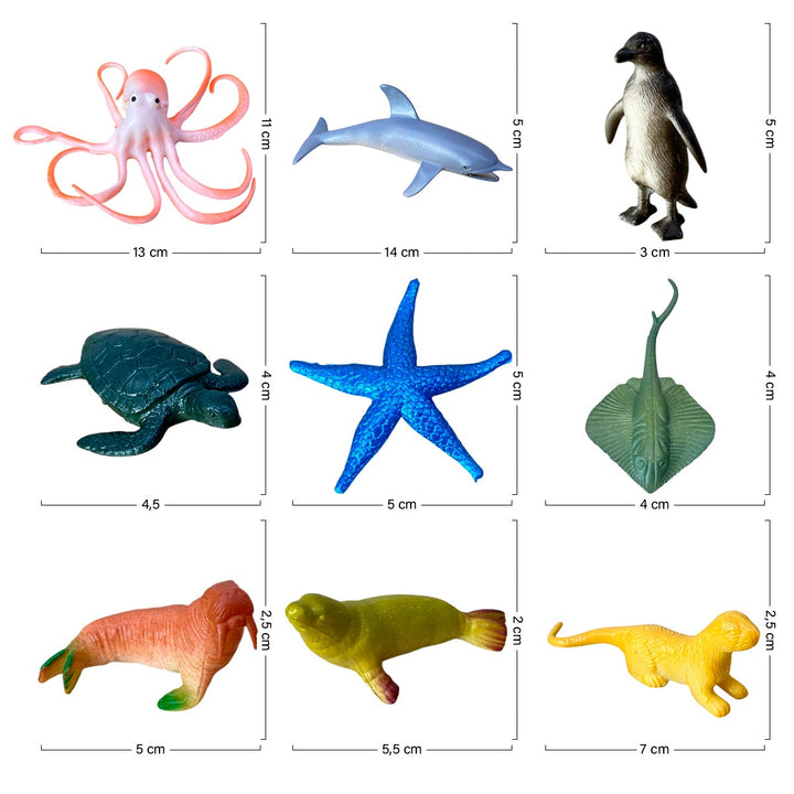 Animales Acuáticos de Juguete x19 Niños 2887-9
