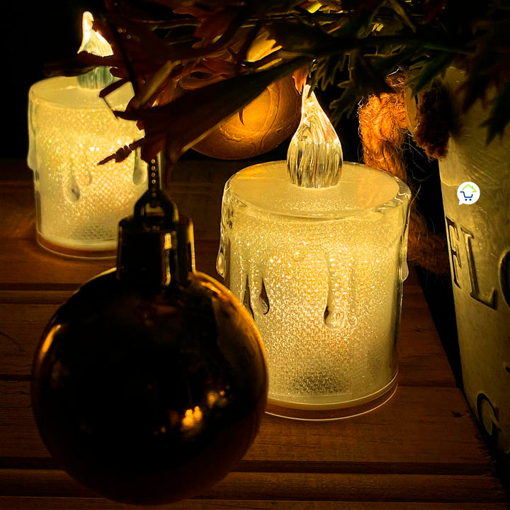 Velas Led X24 Efecto Cristal Decoración Hogar 🕯️ SLT20501