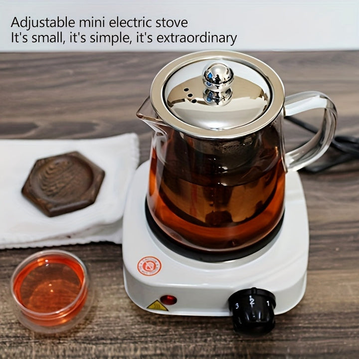Estufa Eléctrica Portátil para Preparar Café Mocha y Té, Ideal para Uso al Aire Libre y Caravanas, Perfecta como Regalo de Navidad o Año Nuevo.