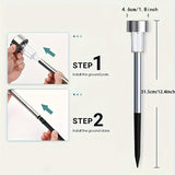 Juego de 10 luces solares LED para exteriores, luces decorativas de acero inoxidable para jardín, césped, camino, terraza, entrada, fiestas, con batería de níquel de 40 mAh, sin control remoto