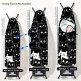 1 Funda de Tabla de Planchar de Alta Resistencia con Diseño de Gato Lindo - Tamaño Completo, Bordes Elásticos y Lavable a Máquina para Accesorios de Lavandería (Tabla no Incluida), 2D Plana