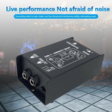 Transformador de Impedancia para Guitarra, Transformador de Adaptación de Impedancia Pasivo QudosXy DB-1 de Construcción de Hierro sin Carga de Canal Único para Guitarra, Bajo, Teclado, Negro