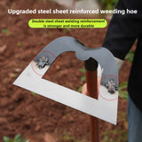 Una azada de acero portátil diseñada para desmalezar y suelto la tierra, haciendo que el jardinería sea más fácil y eficiente.